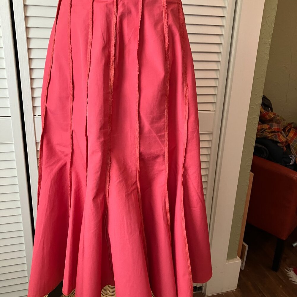 Two Star Dog 16-panel flippy coral midi skirt - Picture 4 of 10